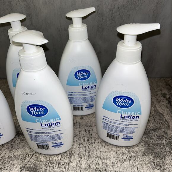 5x White Rain Classic Lotion Moisturizes & Protects Skin w/ Pump 12 oz Each - Picture 5 of 5